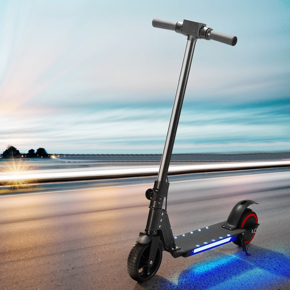 Electric Scooter 130W 16KM/H LED Light Folding Portable Riding Commuter Black Tristar Online