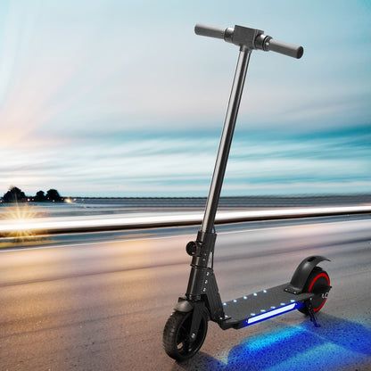 Electric Scooter 130W 16KM/H LED Light Folding Portable Riding Commuter Black Tristar Online