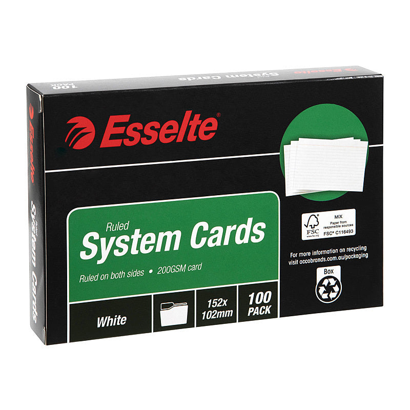 Ess Sys Crd 152X102(6X4) Pk100 Esselte