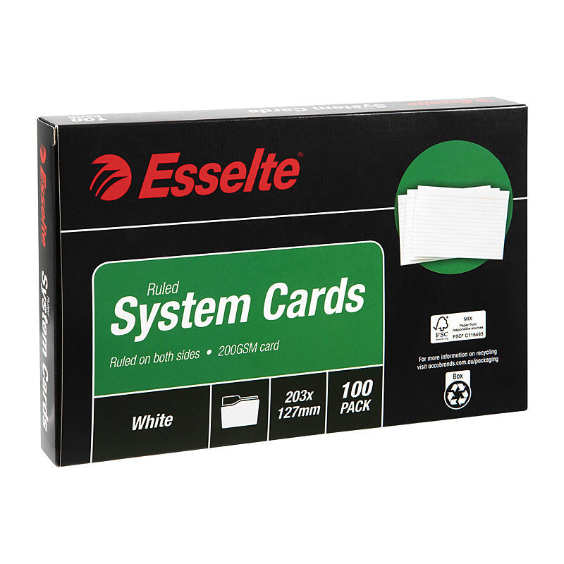 Ess Sys Crd 203X127(8X5) Pk100 Esselte