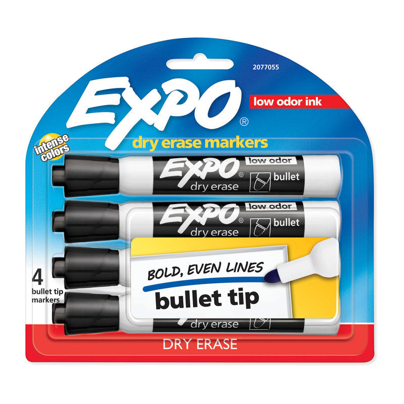 Expo W/B Mrkr Blt Blk Pk4 Bx6 Expo