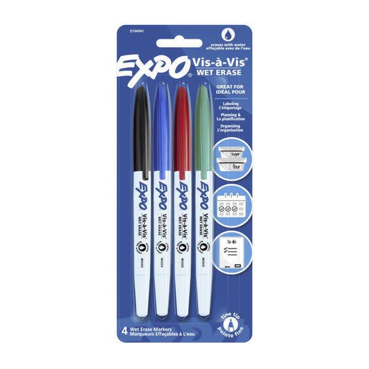 Expo WB Mrkr Wet Erase Pk4 Bx6 Expo