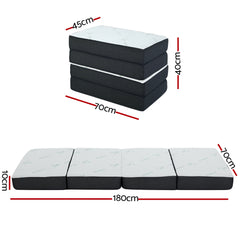 Giselle Bedding Foldable Mattress Folding Foam Sofa Bed Mat Bamboo Tristar Online