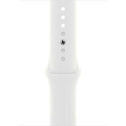 Apple Watch Series 8 GPS + Cellular, 45mm Silver Aluminium Case with S/M White Sport Band - Pristine - Refurbished Apple
