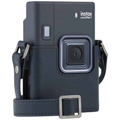 Fujifilm Instax Mini LiPlay+ Instant Camera Bundle - Midnight Blue with Case & 10x Soft Glitter Film