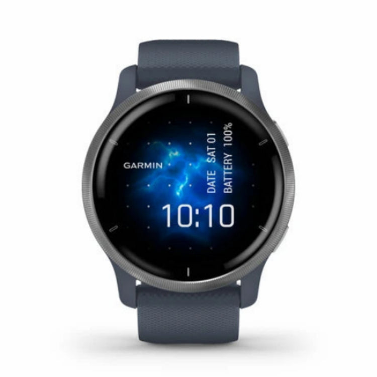 Garmin Venu 2 GPS Smartwatch 45mm - Granite Blue, Black - Acceptable - Refurbished Garmin