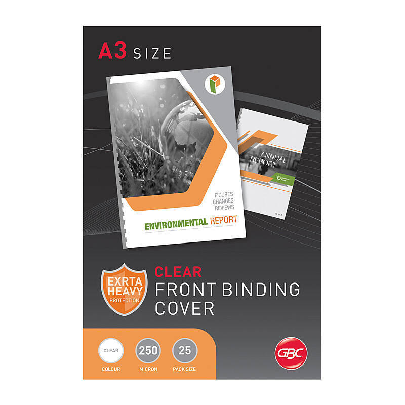 GBC Clr Cover 250 Mic A3 Pk25 GBC