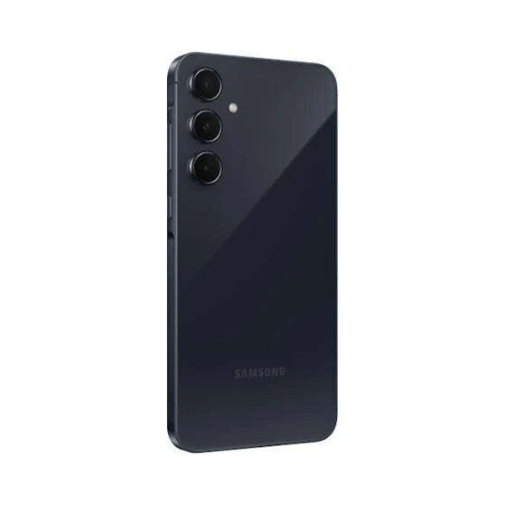 Top/front view of Galaxy A55 5G Navy showing full front display and body