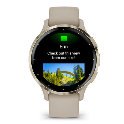 Garmin Venu 3S Smart Watch Soft Gold Stainless Steel Bezel with Ivory Case and Silicone Band (Copy) Garmin