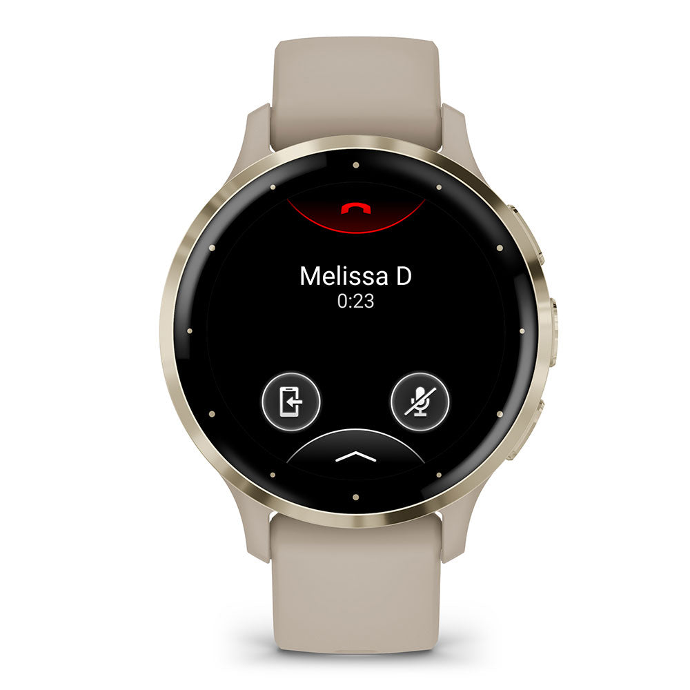 Garmin Venu 3S Smart Watch Soft Gold Stainless Steel Bezel with Ivory Case and Silicone Band (Copy) Garmin