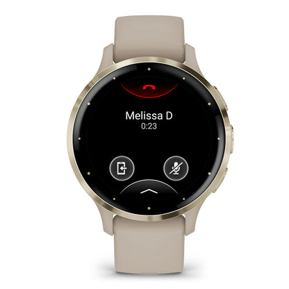 Garmin Venu 3S Smart Watch Soft Gold Stainless Steel Bezel with Ivory Case and Silicone Band (Copy) Garmin