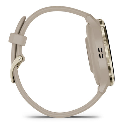 Garmin Venu 3S Smart Watch Soft Gold Stainless Steel Bezel with Ivory Case and Silicone Band (Copy) Garmin