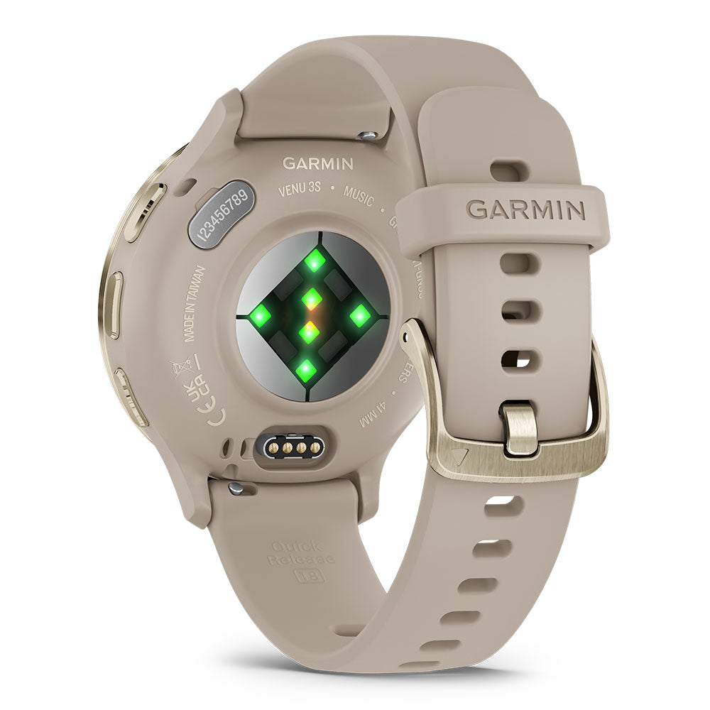 Garmin Venu 3S Smart Watch Soft Gold Stainless Steel Bezel with Ivory Case and Silicone Band (Copy) Garmin