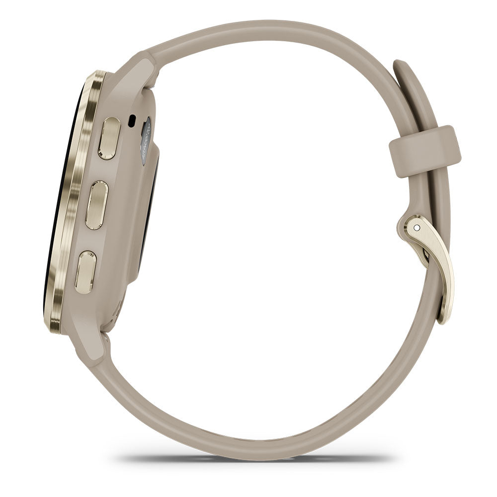 Garmin Venu 3S Smart Watch Soft Gold Stainless Steel Bezel with Ivory Case and Silicone Band (Copy) Garmin