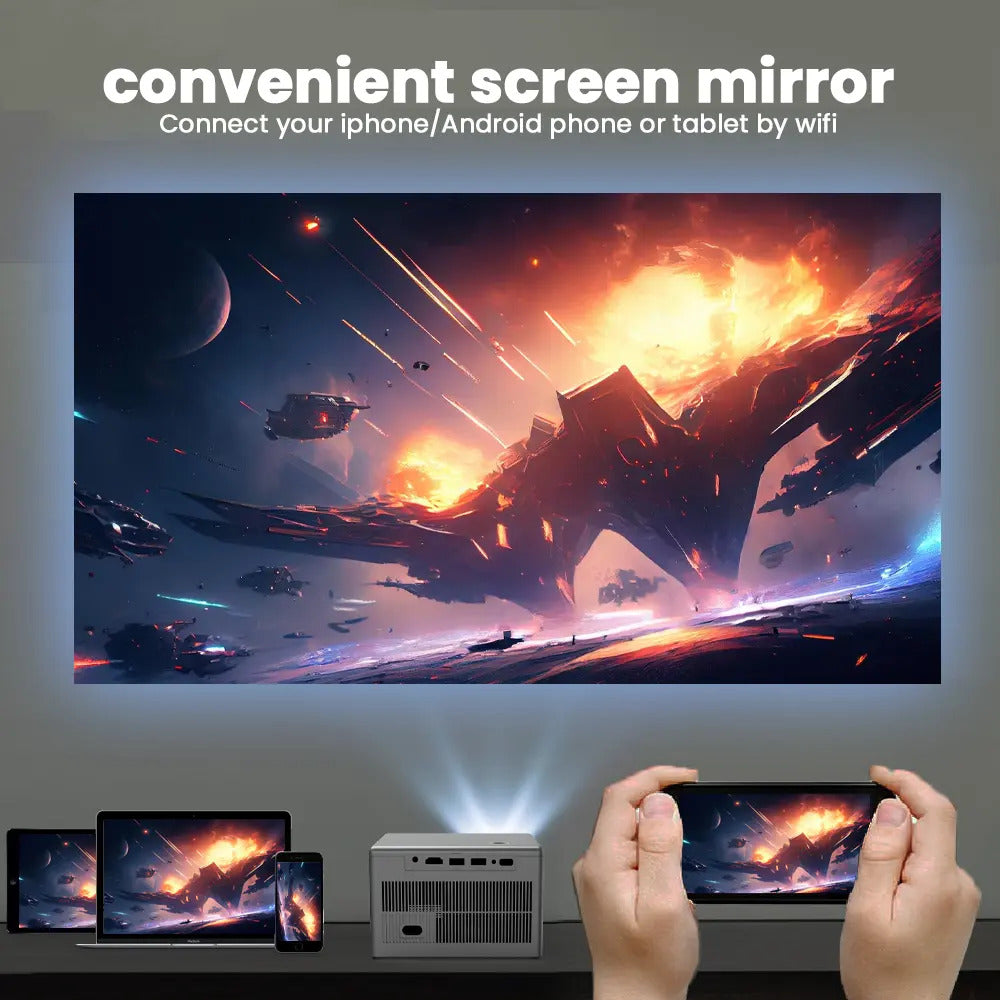 Transpeed S2 Smart Portable Projector with Dual Wifi Speaker Transpeed