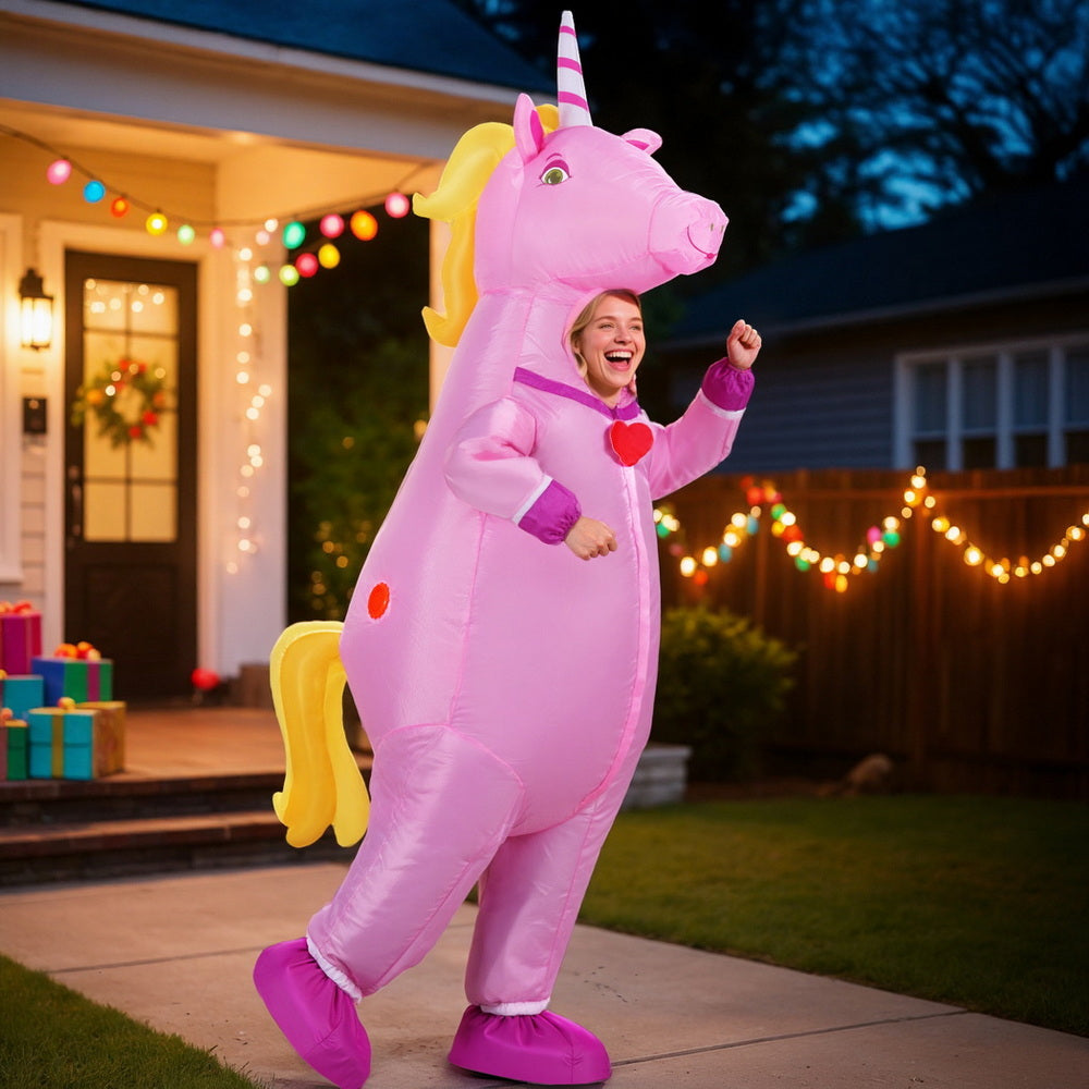 Inflatable Unicorn Costume Adult Suit Blow Up Party Fancy Dress Halloween Cosplay Tristar Online
