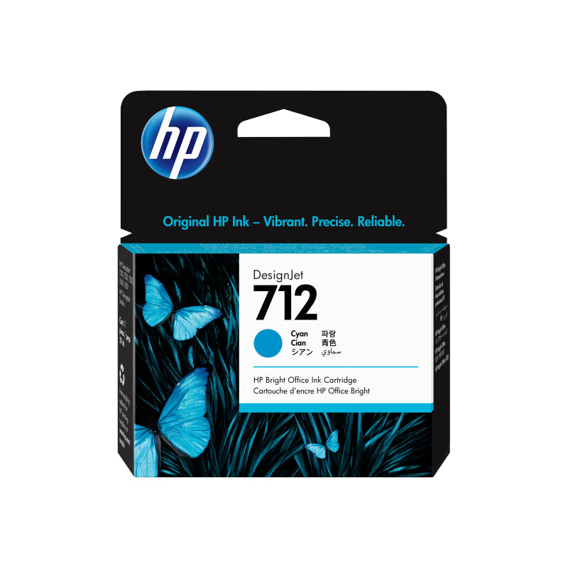 HP #712 29ml Cyan Ink 3ED67A HP