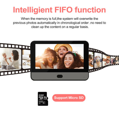 Tuya Video 1080P Wireless Lcd Monitor Video Doorbell Camera Night Vision Wifi Electronic Peephole Door Viewer with APP Control (Open Never Used)