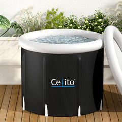 Portable Ice Bath Tub 70X80CM Inflatable Folding Bathtub Spa Massage Tristar Online