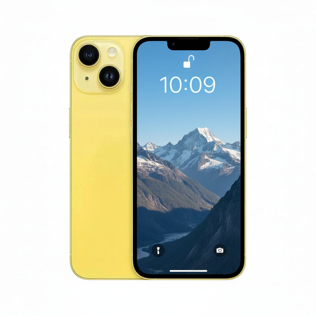 Apple iPhone 14 - 128GB / 256GB / 512GB - Midnight, Starlight, (PRODUCT)RED, Blue, Purple, Yellow With 80% battery - Pristine - Refurbished - D1 Apple