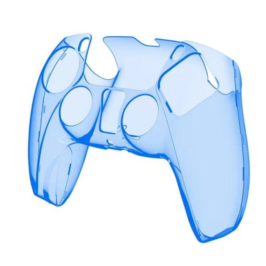 Clear Crystal Protective Anti Scratch Transparent Blue Case for PS5 Controller