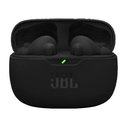 Pair of black JBL Wave Beam 2 True Wireless Earbuds 
