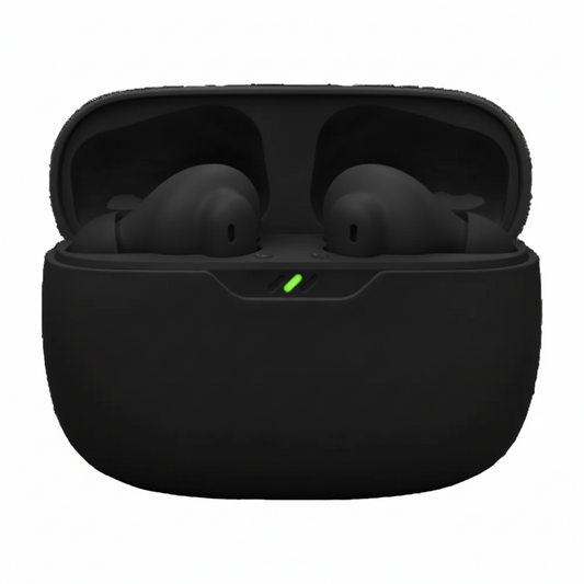 Pair of black JBL Wave Beam 2 True Wireless Earbuds 