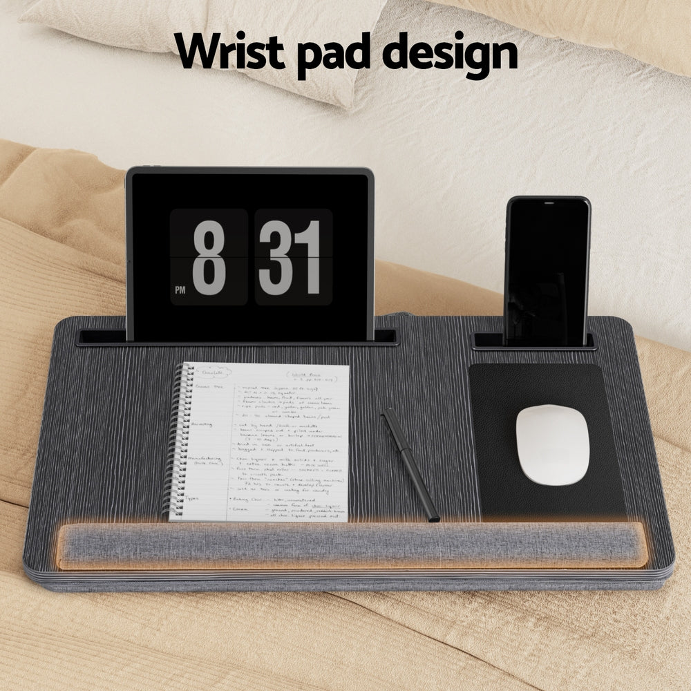 Artiss Lap Desk Laptop DeskS Portable w/ Wrist-rest Phone Slot Mouse Pad 55CM Tristar Online