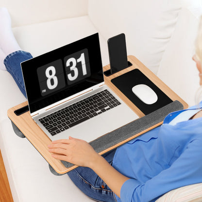 Artiss Lap Desk Laptop Desks Portable w/ Wrist-rest Phone Slot Mouse Pad 55CM Tristar Online