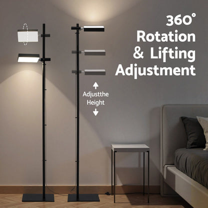 Artiss LED Floor Lamp, Modern Reading Lamp 360～ Rotating Adjustable Light Head,12W Standing Lamp for Living Room, Bedroom Office Tristar Online