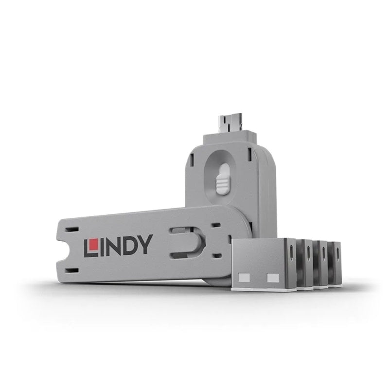 Lindy USBA Port Block/Key x4 W Lindy