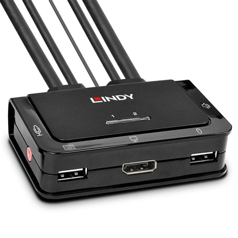 Lindy 2 Port DP 1.2 KVM Switch Lindy