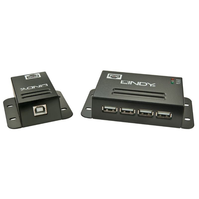 Lindy 50m CAT6 USB2 Ext 4P Hub Lindy