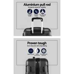 Wanderlite 20" 55cm Luggage Trolley Travel Suitcase Set TSA Hard Case Lightweight Strap Tristar Online