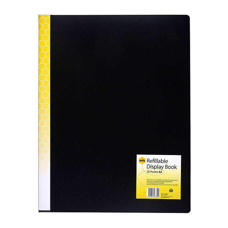 Mbg D/Book A3 Refil 20Pg Blk Marbig