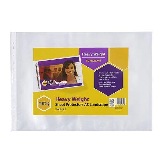 Mbg S/Protect H/Wt L/S A3 Pk25 Marbig