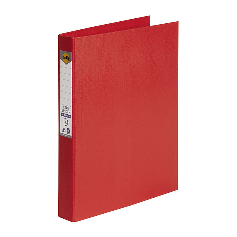 Mbg PE Linen Bndr 3D 25mm Red Marbig