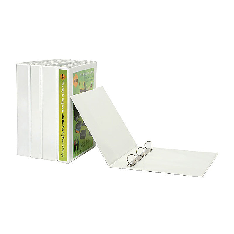 Mbg R/BndrC/V A4 65mm4D PP Wht Marbig