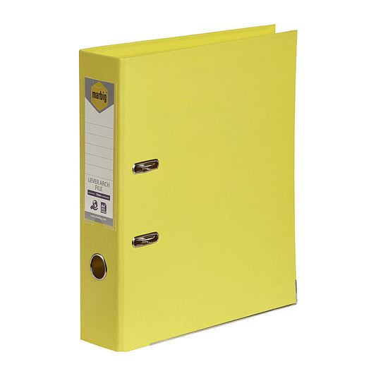 Mbg PE Lever Arch A4 Lemon Marbig