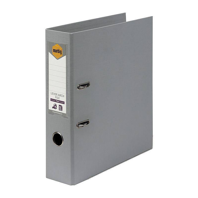 Mbg PE Lever Arch A4 Grey Marbig