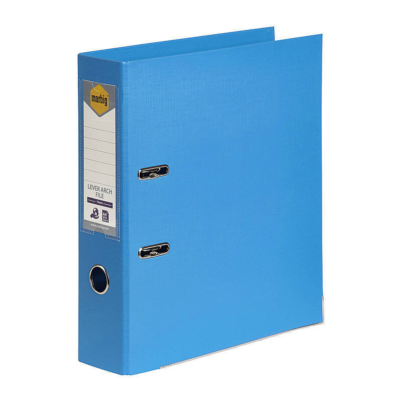 Mbg PE Lever Arch A4 Sky Blue Marbig