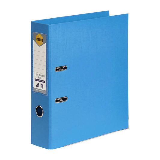 Mbg PE Lever Arch A4 Sky Blue Marbig