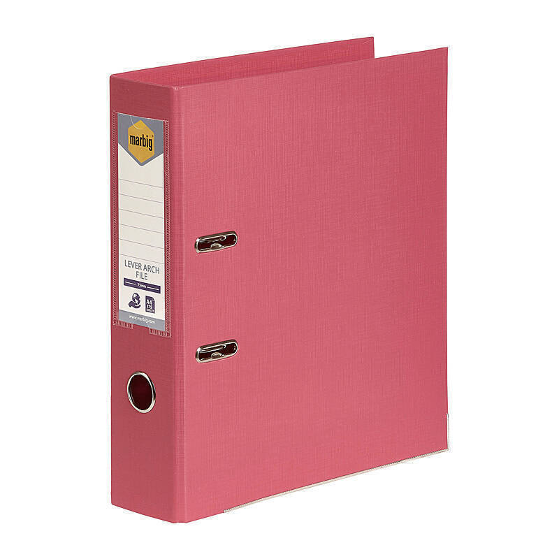 Mbg PE Lever Arch A4 Coral Marbig