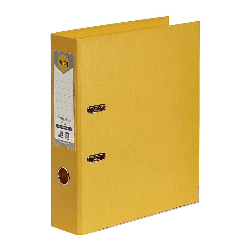 Mbg PE Lever Arch A4 Yellow Marbig