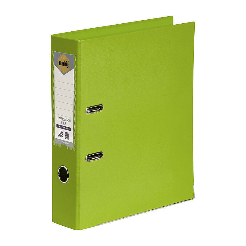 Mbg PE Lever Arch A4 Lime Marbig