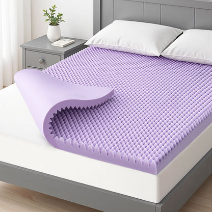 Giselle 5cm Memory Foam Mattress Topper Lavender Infused Egg Crate Pad Mat Double Tristar Online