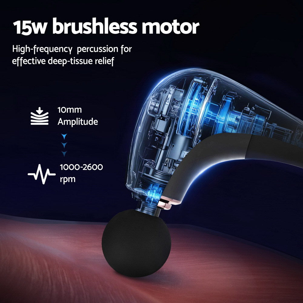 Everfit Massage Gun U-shaped Extended Handle Percussion Massager 4 Heads Tristar Online