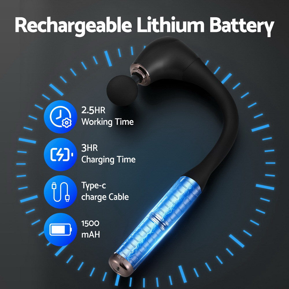 Everfit Massage Gun U-shaped Extended Handle Percussion Massager 4 Heads Tristar Online