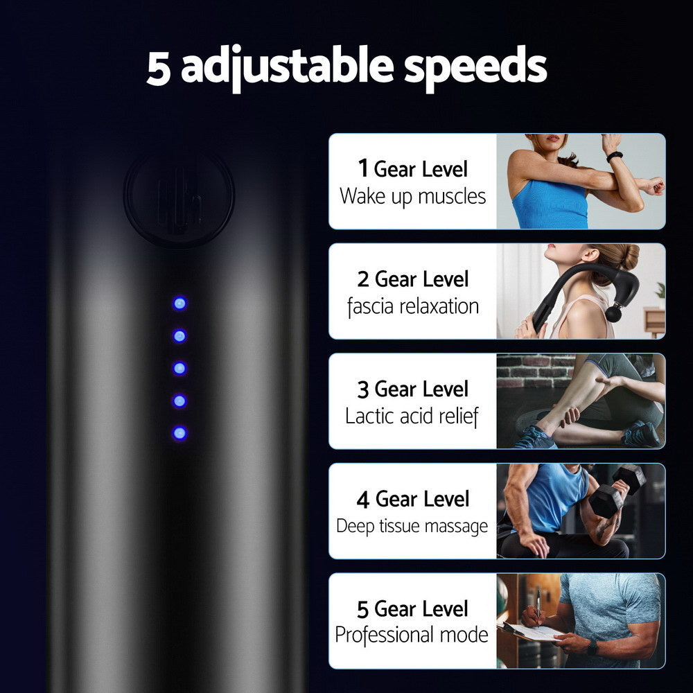 Everfit Massage Gun U-shaped Extended Handle Percussion Massager 4 Heads Tristar Online