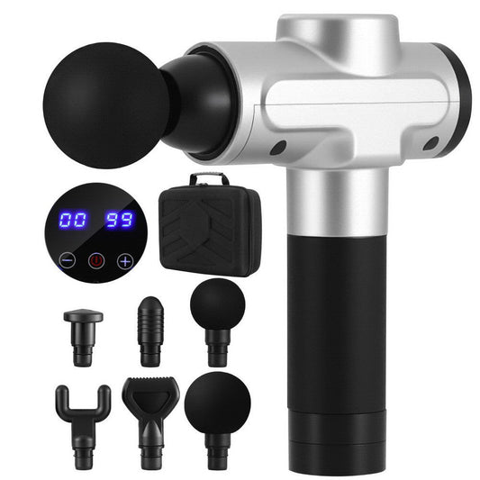Everfit Massage Gun 30 Speed 6 Heads Vibration Muscle Massager Chargeable Silver Tristar Online